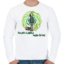 PRINTFASHION John Rick - Férfi pulóver - Fehér férfi pulóver, kardigán