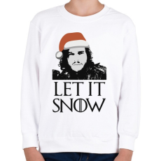 PRINTFASHION John Snow - Let it snow - Gyerek pulóver - Fehér