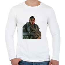 PRINTFASHION John "Soap" Mactavish  - Férfi hosszú ujjú póló - Fehér férfi póló