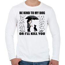 PRINTFASHION John Wick dog - Férfi hosszú ujjú póló - Fehér férfi póló
