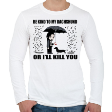 PRINTFASHION John Wick tacskó  - Férfi hosszú ujjú póló - Fehér