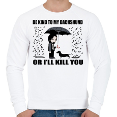 PRINTFASHION John Wick tacskó  - Férfi pulóver - Fehér