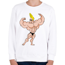 PRINTFASHION Johnny Bravo - Gyerek pulóver - Fehér gyerek pulóver, kardigán