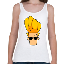 PRINTFASHION johnny bravo - Női atléta - Fehér női trikó