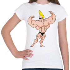 PRINTFASHION Johnny Bravo - Női póló - Fehér női póló