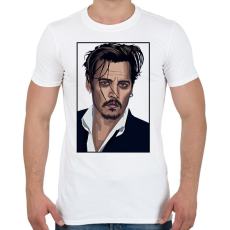 PRINTFASHION Johnny Depp - Férfi póló - Fehér
