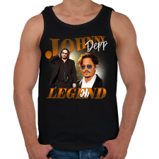 PRINTFASHION Johnny Depp - Legend - Férfi atléta - Fekete atléta, trikó