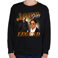 PRINTFASHION Johnny Depp - Legend - Gyerek pulóver - Fekete gyerek pulóver, kardigán