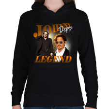 PRINTFASHION Johnny Depp - Legend - Női kapucnis pulóver - Fekete női pulóver, kardigán