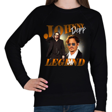 PRINTFASHION Johnny Depp - Legend - Női pulóver - Fekete
