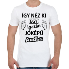 PRINTFASHION Jóképű audis - Férfi póló - Fehér férfi póló