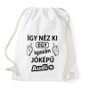 PRINTFASHION Jóképű audis - Sportzsák, Tornazsák - Fehér