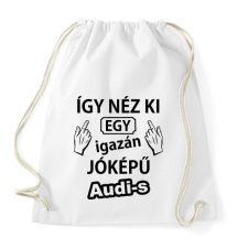 PRINTFASHION Jóképű audis - Sportzsák, Tornazsák - Fehér tornazsák