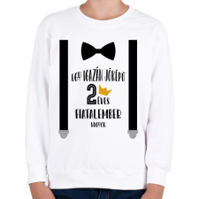 PRINTFASHION Jóképű fiatalember - Számmal - Gyerek pulóver - Fehér gyerek pulóver, kardigán