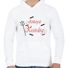 PRINTFASHION Jóképű kisördög - Férfi kapucnis pulóver - Fehér férfi pulóver, kardigán