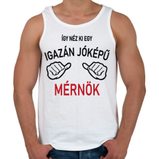PRINTFASHION Jóképű mérnök - Férfi atléta - Fehér
