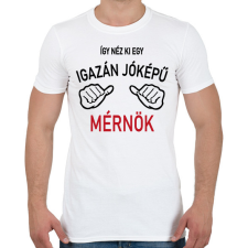 PRINTFASHION Jóképű mérnök - Férfi póló - Fehér férfi póló