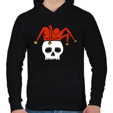 PRINTFASHION Joker - Férfi kapucnis pulóver - Fekete férfi pulóver, kardigán