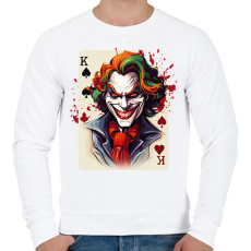PRINTFASHION Joker - Férfi pulóver - Fehér