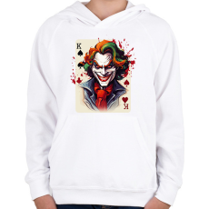 PRINTFASHION Joker - Gyerek kapucnis pulóver - Fehér