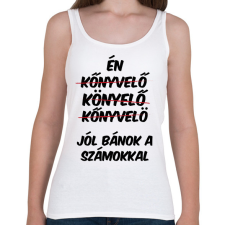 PRINTFASHION Jól bánok a számokkal - Női atléta - Fehér női trikó