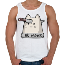 PRINTFASHION Jól vagyok - Férfi atléta - Fehér atléta, trikó