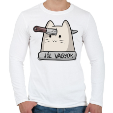 PRINTFASHION Jól vagyok - Férfi hosszú ujjú póló - Fehér