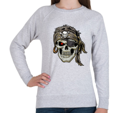 PRINTFASHION Jolly Roger kalóz - Női pulóver - Sport szürke női pulóver, kardigán