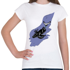 PRINTFASHION Jön a bálna - Női póló - Fehér női póló