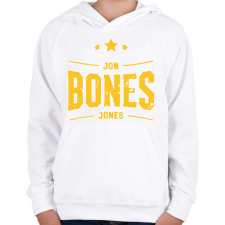 PRINTFASHION Jon Bones Jones - Gyerek kapucnis pulóver - Fehér gyerek pulóver, kardigán