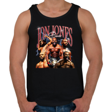 PRINTFASHION Jon Jones - Férfi atléta - Fekete atléta, trikó