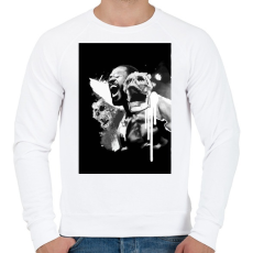 PRINTFASHION Jon Jones - Férfi pulóver - Fehér