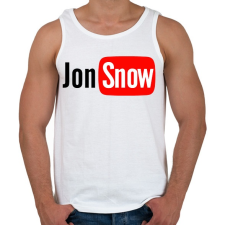 PRINTFASHION Jon Snow youtube - Férfi atléta - Fehér atléta, trikó