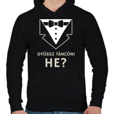 PRINTFASHION Jössz táncolni? - Férfi kapucnis pulóver - Fekete férfi pulóver, kardigán