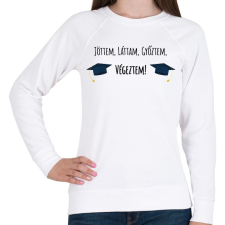 PRINTFASHION Jöttem, láttam, győztem, végeztem! - Női pulóver - Fehér női pulóver, kardigán