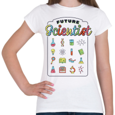 PRINTFASHION Jövőbeli tudós - Női póló - Fehér