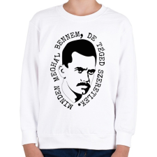 PRINTFASHION József Attila - Minden meghal bennem - Gyerek pulóver - Fehér gyerek pulóver, kardigán