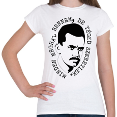 PRINTFASHION József Attila - Minden meghal bennem - Női póló - Fehér