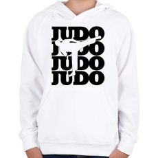 PRINTFASHION Judo - Gyerek kapucnis pulóver - Fehér