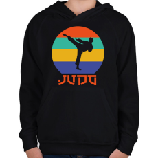 PRINTFASHION Judo - Harcművészet - Gyerek kapucnis pulóver - Fekete
