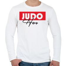 PRINTFASHION Judo hero - Férfi hosszú ujjú póló - Fehér férfi póló