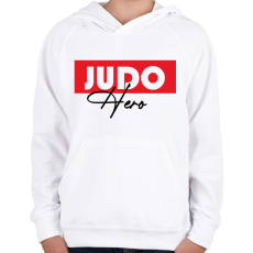 PRINTFASHION Judo hero - Gyerek kapucnis pulóver - Fehér