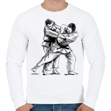PRINTFASHION Judo skicc - Férfi pulóver - Fehér férfi pulóver, kardigán
