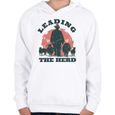PRINTFASHION Juhász - leading the herd - Gyerek kapucnis pulóver - Fehér