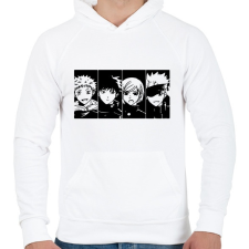 PRINTFASHION Jujutsu Kaisen - Férfi kapucnis pulóver - Fehér férfi pulóver, kardigán