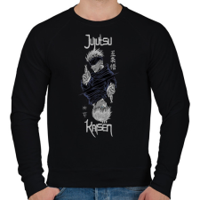 PRINTFASHION Jujutsu Kaisen - Férfi pulóver - Fekete férfi pulóver, kardigán