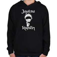 PRINTFASHION Jujutsu Kaisen Gojo - Gyerek kapucnis pulóver - Fekete