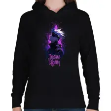 PRINTFASHION Jujutsu Kaisen GOJO - Női kapucnis pulóver - Fekete női pulóver, kardigán