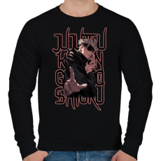 PRINTFASHION Jujutsu Kaisen Gojo Satoru - Férfi pulóver - Fekete