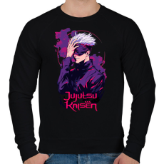 PRINTFASHION Jujutsu Kaisen Satoru Gojo - Férfi pulóver - Fekete